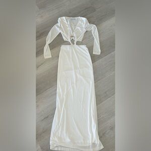Princess Polly White Long Sleeve Dress